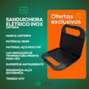 Sanduicheira 2 em 1 Grill Unitermi Chapa Antiaderente Dupla Cozinha