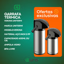 Garrafa Térmica Para Café Verona 1 Litro Inox Unitermi Chá Leite Água Quente Fria Qualidade Premium