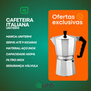 Cafeteira Italiana Unitermi de Inox Café Expresso 6 Xícaras Cafeteira Italiana Splendore