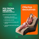 Conjunto Poltrona e Puff Inflável Portátil Descanso Sofá Espreguiçadeira