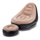 Conjunto Poltrona e Puff Inflável Portátil Descanso Sofá Espreguiçadeira