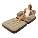 Conjunto Poltrona e Puff Inflável Portátil Descanso Sofá Espreguiçadeira