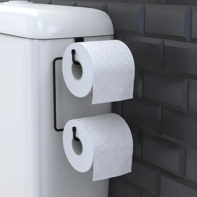 Suporte Porta Papel Higiênico Duplo Para Banheiro Para Caixa Acoplada Para Dois Rolos