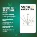 Rodo de Silicone Para Limpeza de Piso Vidros Com Gancho Secos e Molhados Uso Duplo Vassoura Mágica