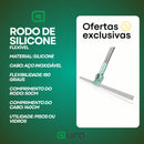 Rodo de Silicone Para Limpeza de Piso Vidros Com Gancho Secos e Molhados Uso Duplo Vassoura Mágica