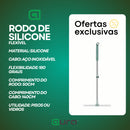 Rodo de Silicone Para Limpeza de Piso Vidros Com Gancho Secos e Molhados Uso Duplo Vassoura Mágica