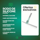 Rodo de Silicone Para Limpeza de Piso Vidros Com Gancho Secos e Molhados Uso Duplo Vassoura Mágica