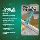 Rodo de Silicone Para Limpeza de Piso Vidros Com Gancho Secos e Molhados Uso Duplo Vassoura Mágica
