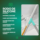 Rodo de Silicone Para Limpeza de Piso Vidros Com Gancho Secos e Molhados Uso Duplo Vassoura Mágica