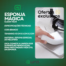 Kit 50 Esponja Mágica de Melamina Tira Manchas Riscos Mágica Branca Multiuso