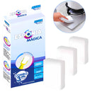 Kit 50 Esponja Mágica de Melamina Tira Manchas Riscos Mágica Branca Multiuso