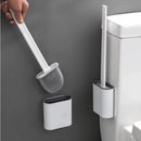 Kit 2 Escova Sanitária Quadrada Limpeza Banheiro Parede Silicone privada suporte