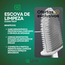 Kit 2 Escova Sanitária Quadrada Limpeza Banheiro Parede Silicone privada suporte