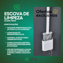 Kit 2 Escova Sanitária Quadrada Limpeza Banheiro Parede Silicone privada suporte