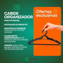 kit 100 Cabides Preto Adulto Aura do Brasil Achatado Reforçado