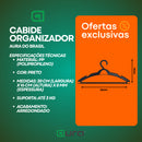 kit 100 Cabides Preto Adulto Aura do Brasil Achatado Reforçado