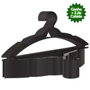 kit 100 Cabides Preto Adulto Aura do Brasil Achatado Reforçado