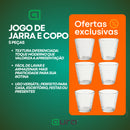 Conjunto Jogo Kit Jarra Copo De Vidro 5 Peças Suco Agua 1,1L