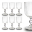 Jogo de 6 Taça Graffiato 400ml Copo Vidro Transparente