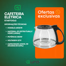 Cafeteira Elétrica Startools Jarra De Vidro 15 Xícaras 600ml 127v