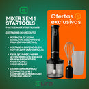 Mixer 3 em 1 Startools Alta Eficiência Com Batedor Triturador