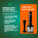 Mixer 3 em 1 Startools Alta Eficiência Com Batedor Triturador