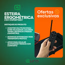 Esteira Ergométrica 2x1 Dobrável Importway 127v 10km/h 120kg Cor Preto