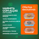 Marmita Lancheira Com 2 Compartimento Talheres Fitness Lancheira Adulto E Infantil