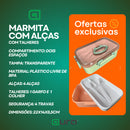 Marmita Lancheira Com 2 Compartimento Talheres Fitness Lancheira Adulto E Infantil