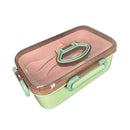 Marmita Lancheira Com 2 Compartimento Talheres Fitness Lancheira Adulto E Infantil