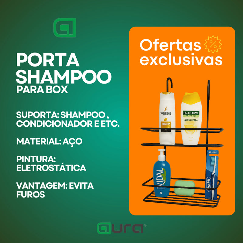 Suporte Para Shampoo Banheiro Porta Nicho Pendurar Box Banheiro Aramado Removível