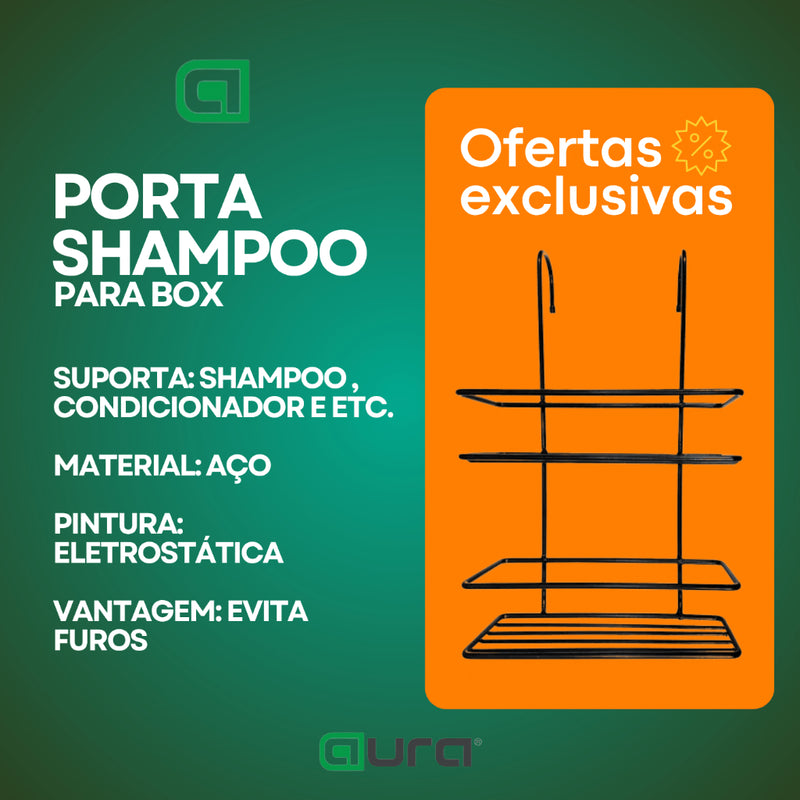 Suporte Para Shampoo Banheiro Porta Nicho Pendurar Box Banheiro Aramado Removível