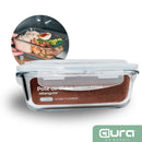 Jogo 5 Potes Hermético 640ml Vidro 4 Travas Marmita Armazenamento de Alimentos