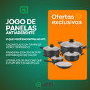 Jogo de Panelas Antiaderente Revestimento de Cerâmica 10 Peças