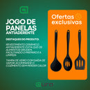 Jogo de Panelas Antiaderente Revestimento de Cerâmica 10 Peças