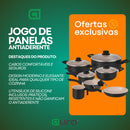 Jogo de Panelas Antiaderente Revestimento de Cerâmica 10 Peças