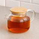 Chaleira De Vidro Com Infusor Inox 1000 Ml Resistente Ao Fogo