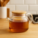 Chaleira De Vidro Com Infusor Inox 1000 Ml Resistente Ao Fogo