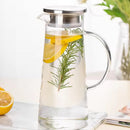 Jarra de Vidro 1,7L Borossilicato Transparente com Tampa Inox