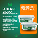 Conjunto 10 Potes 640ml Vidro Hermético Borossilicato 4 Travas Marmita
