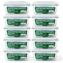 Conjunto 10 Potes 640ml Vidro Hermético Borossilicato 4 Travas Marmita