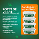 Conjunto 10 Potes 640ml Vidro Hermético Borossilicato 4 Travas Marmita