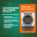 Climatizador De Ar Ventimais Euro Clee45l01 45 Litros Cinza E Branco