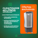Climatizador De Ar Ventimais Euro Clee45l01 45 Litros Cinza E Branco
