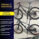 Suporte de Parede Bike Chapa Grossa - MTB e Speed PEDAL Aguenta 30 Kg