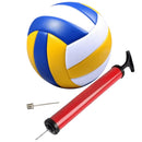 Bola de Futebol ou Volei + Bomba de Ar Manual Tamanho Oficial Couro Sintético