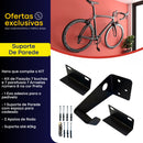 Suporte de Parede Bike Chapa Grossa - MTB e Speed PEDAL Aguenta 30 Kg