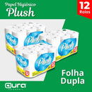 Papel higiênico 3 Pacotes Plush Folha Dupla Macio Papel Rolao 36 unidades