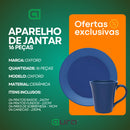 Aparelho de jantar cerâmica 16 peças jogo completo Biona Oxford