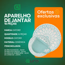 Aparelho de jantar cerâmica 16 peças jogo completo Biona Oxford